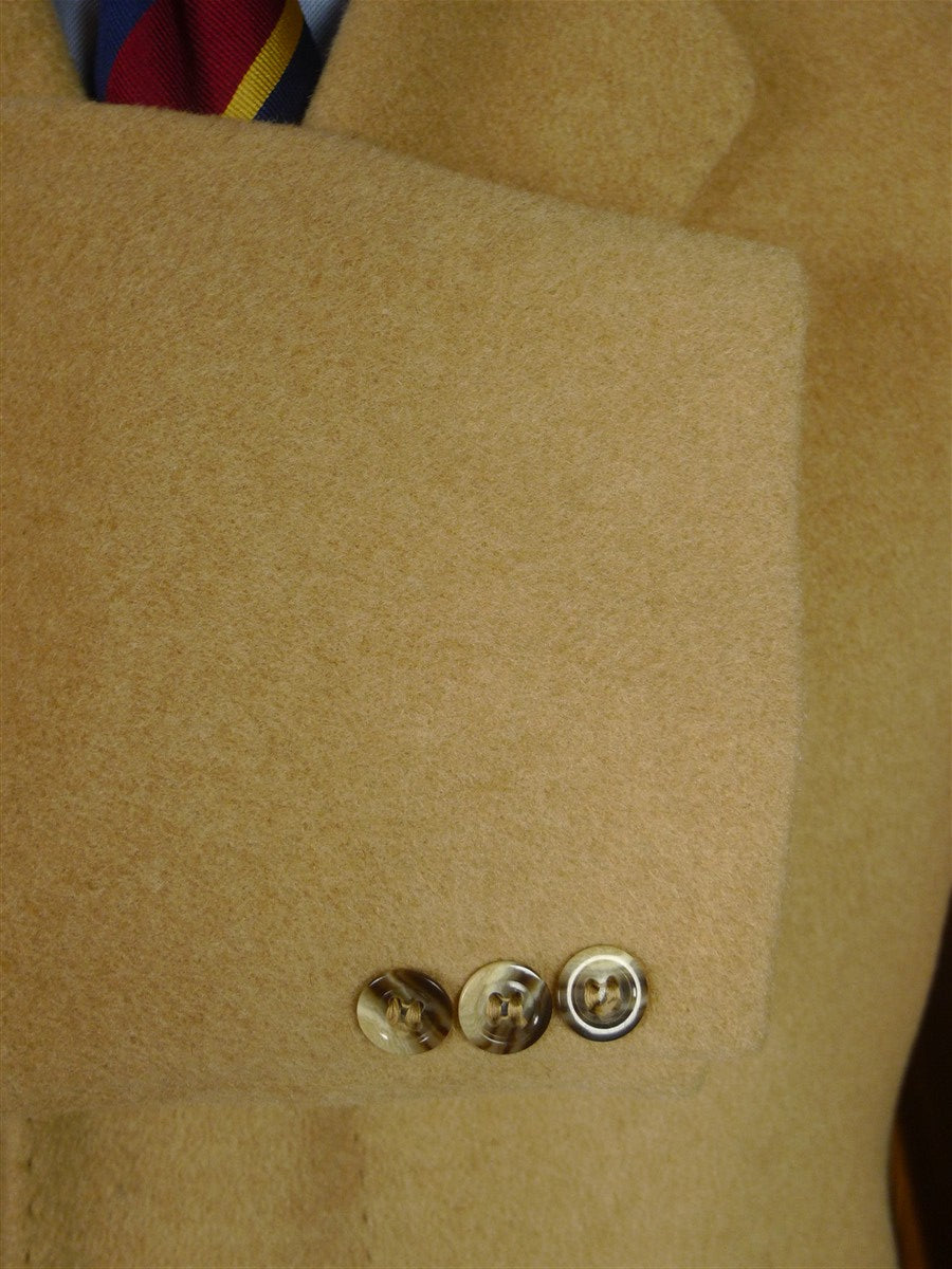 25/1083 stunning vintage british 100% cashmere camel coat overcoat 38