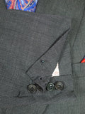 25/1079 superb 2002 dege & skinner savile row bespoke grey nailhead weave d/b worsted suit 45-46 regular