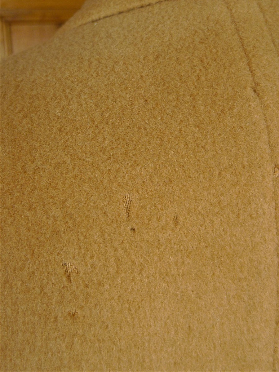 25/1086 exceptional vintage daks pure camelhair d/b polo coat overcoat w/ back strap 42