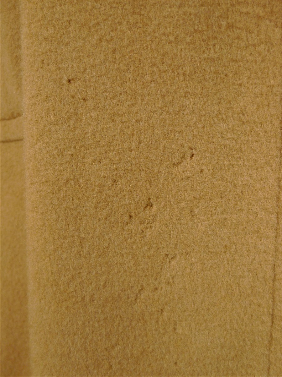 25/1086 exceptional vintage daks pure camelhair d/b polo coat overcoat w/ back strap 42