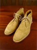 25/1091 nearly new burberry tan suede semi-brogue chukka boot  uk 8