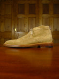 25/1091 nearly new burberry tan suede semi-brogue chukka boot  uk 8