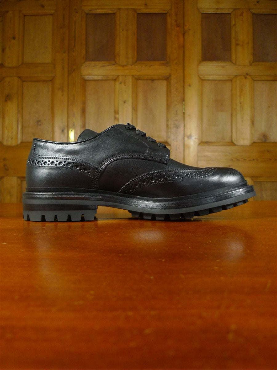 25/1090 brand new trickers x burberry black 'devon' brogues shoe rrp £900 uk 8