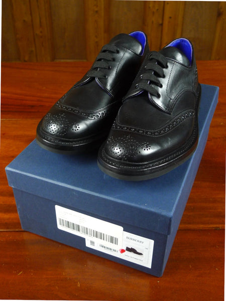 25/1090 brand new trickers x burberry black 'devon' brogues shoe rrp £900 uk 8