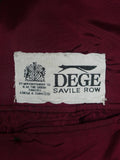 25/1135 dege 2000 savile row bespoke heavyweight black herringbone worsted d/b suit 43-44 regular
