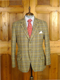 25/1097 near immaculate vintage heavyweight bespoke tailored gun check tweed jacket 42 short