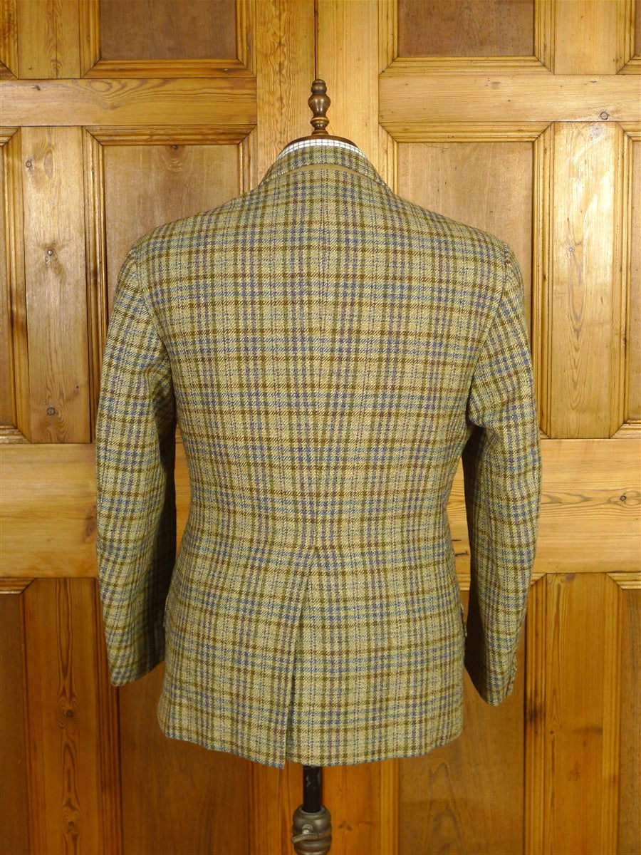 25/1097 near immaculate vintage heavyweight bespoke tailored gun check tweed jacket 42 short