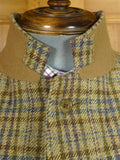 25/1097 near immaculate vintage heavyweight bespoke tailored gun check tweed jacket 42 short