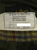 25/1097 near immaculate vintage heavyweight bespoke tailored gun check tweed jacket 42 short