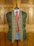 25/1097 near immaculate vintage heavyweight bespoke tailored gun check tweed jacket 42 short