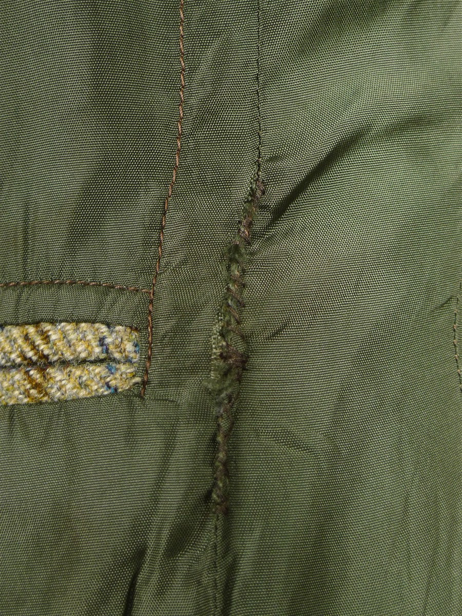 25/1097 near immaculate vintage heavyweight bespoke tailored gun check tweed jacket 42 short