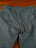 26/0014 bespoke tailored grey worsted trouser w/ waist adjusters 38