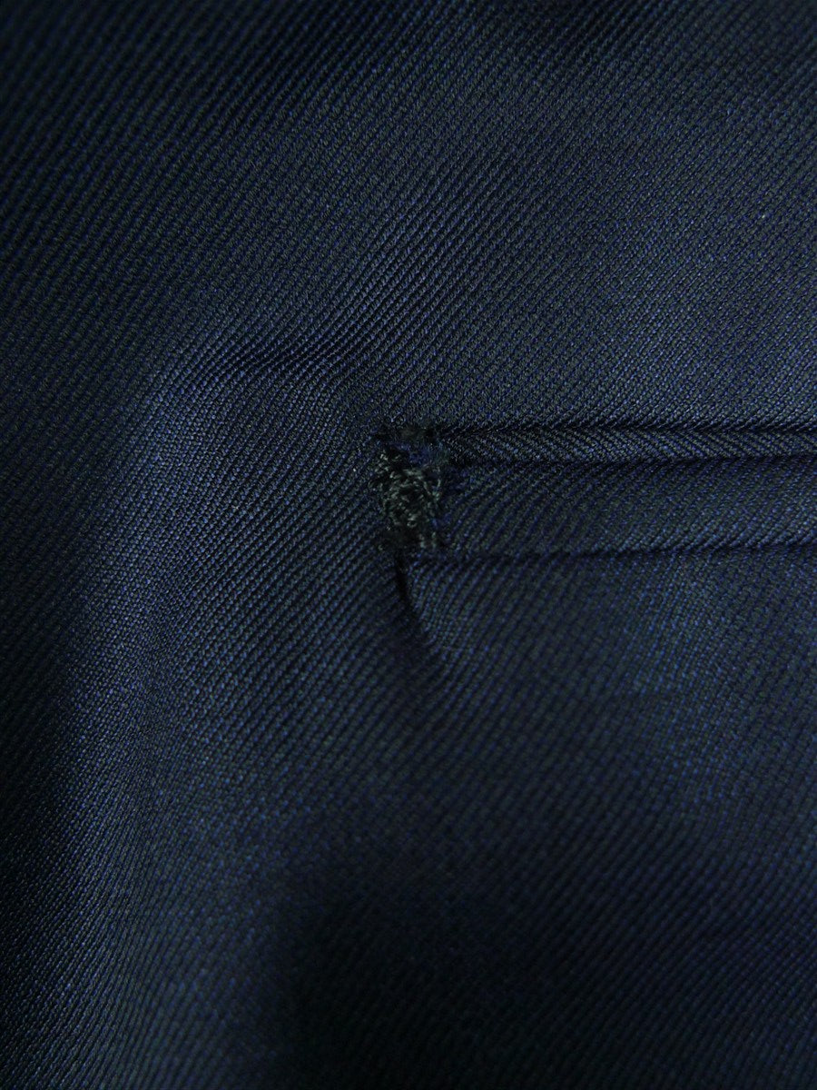 26/0015 anderson & sheppard 2004 savuile orw bespoke dark teal blue superfine wool high-rise trouser 49