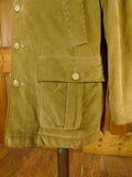 25/1112 vintage the squire by invertere corduroy shooting jacket w/ red lining 40-42 long