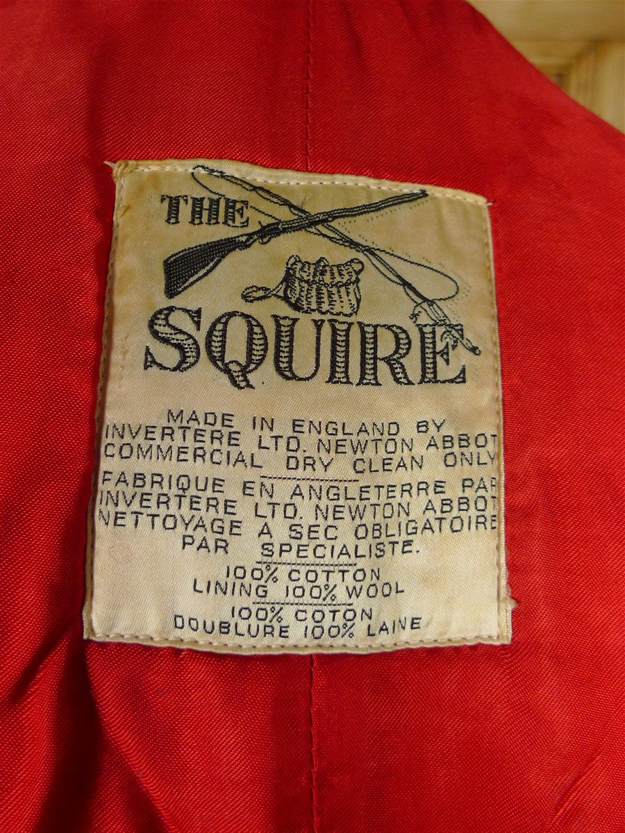 25/1112 vintage the squire by invertere corduroy shooting jacket w/ red lining 40-42 long