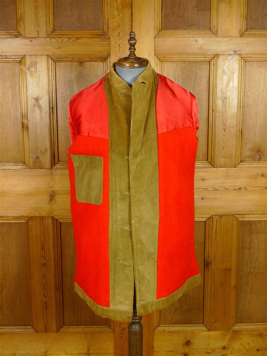 25/1112 vintage the squire by invertere corduroy shooting jacket w/ red lining 40-42 long