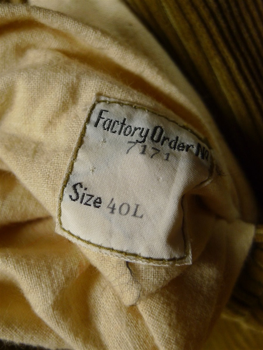 25/1112 vintage the squire by invertere corduroy shooting jacket w/ red lining 40-42 long