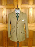 25/1099 heavyweight green keepers tweed hacking jacket 38-39 regular