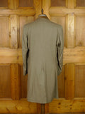 25/1117 vintage colin de'ath savile row bespoke stone ventian wool cover coat overcoat w/ velvet collar 42 regular to long