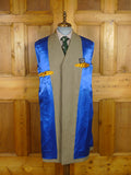 25/1117 vintage colin de'ath savile row bespoke stone ventian wool cover coat overcoat w/ velvet collar 42 regular to long