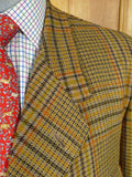 25/1111 vintage extra-heavy newbury bespoke glen check tweed hacking jacket 54 long