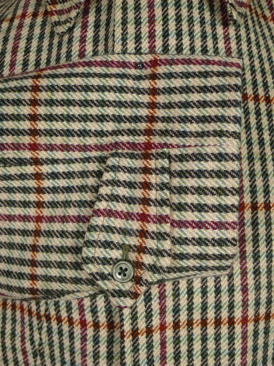 25/1103 superb immaculate haggart of aberfeldy gun check heavyweight wool field coat shooting jacket w/ wool lining 38-39