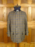 25/1105 immaculate aquascutum london glen check tweed field coat shooting jacket 45-46