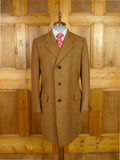 25/1114 beautiful immaculate daks russet brown brushed venetian wool covert coat overcoat 42-44 regular