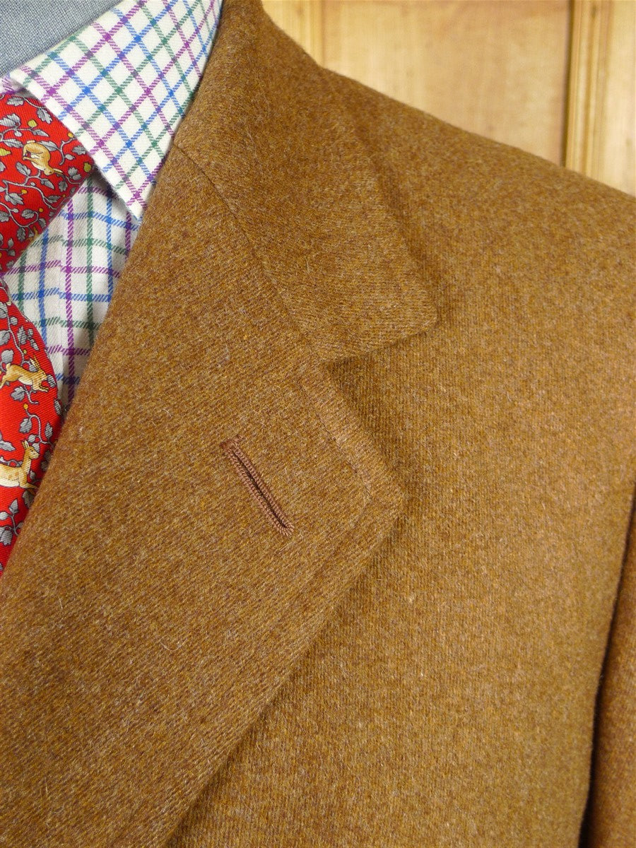 25/1114 beautiful immaculate daks russet brown brushed venetian wool covert coat overcoat 42-44 regular