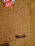 25/1114 beautiful immaculate daks russet brown brushed venetian wool covert coat overcoat 42-44 regular