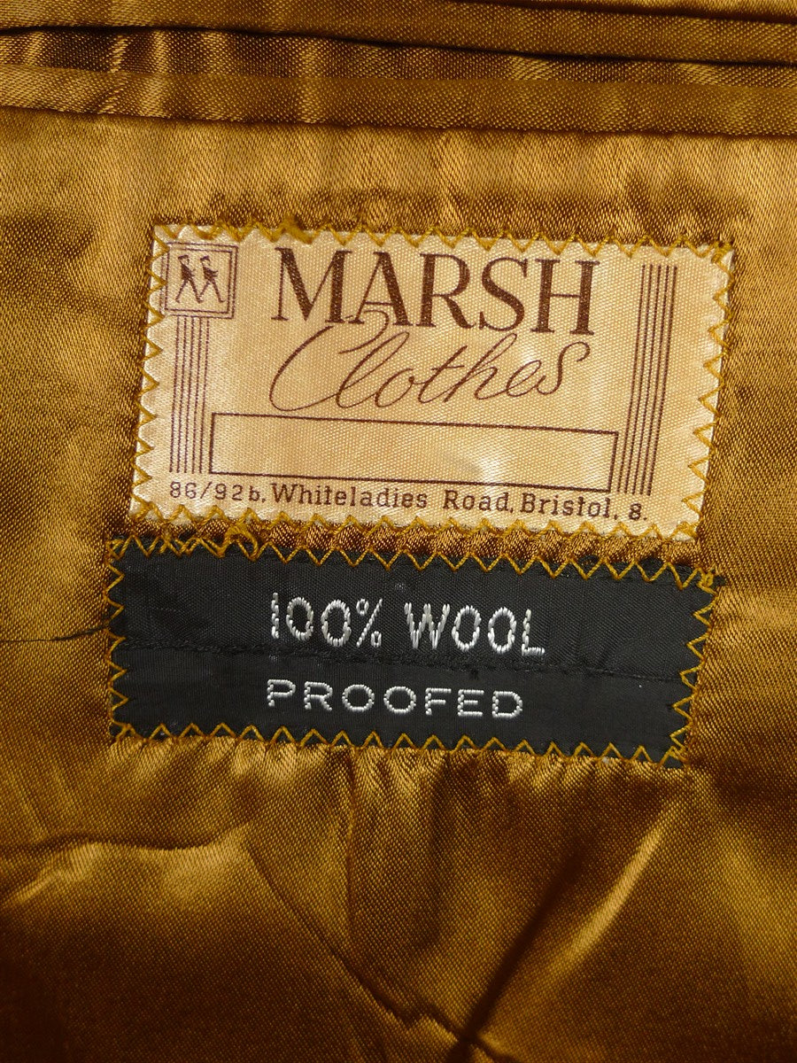 25/1114 beautiful immaculate daks russet brown brushed venetian wool covert coat overcoat 42-44 regular