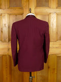 25/1131 wonderful 1960s vintage burgundy wool smoking / dinner jacket w/ silk shawl lapel 39-40 regular