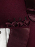 25/1131 wonderful 1960s vintage burgundy wool smoking / dinner jacket w/ silk shawl lapel 39-40 regular
