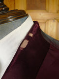 25/1131 wonderful 1960s vintage burgundy wool smoking / dinner jacket w/ silk shawl lapel 39-40 regular