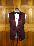 25/1131 wonderful 1960s vintage burgundy wool smoking / dinner jacket w/ silk shawl lapel 39-40 regular