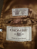 25/1107 near immaculate crombie melton wool heavyweight british warm style overcoat coat w/ leather buttons 42-43 regular