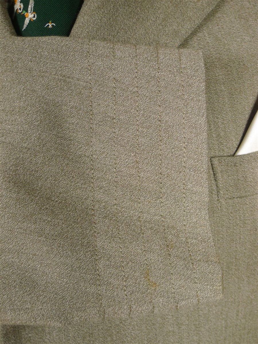 25/1117 vintage colin de'ath savile row bespoke stone ventian wool cover coat overcoat w/ velvet collar 42 regular to long