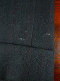 25/1135 dege 2000 savile row bespoke heavyweight black herringbone worsted d/b suit 43-44 regular