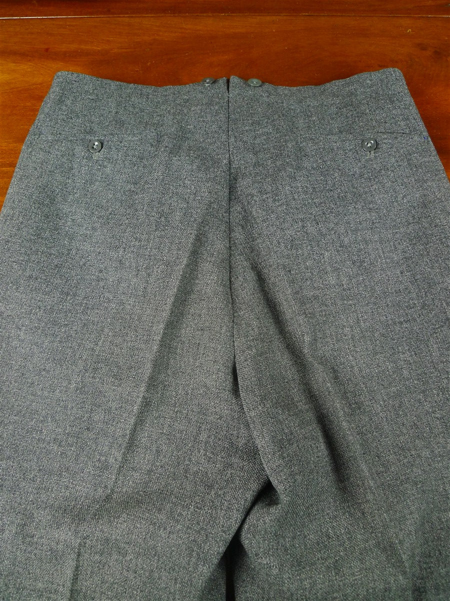 25/1136 wonderful vintage 1963 welsh & jefferies savile row bespoke heavyweight grey hopsack weave suit w/ silk linings 41 short to regular