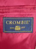 25/1129 immaculate crombie 100% wool sporting check blazer sports jacket w/ working cuff & original bag 44 regular