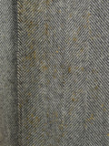 25/1139 superb vintage british grey herringbone wool chesterfield coat overcoat 40-42