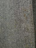 25/1139 superb vintage british grey herringbone wool chesterfield coat overcoat 40-42