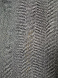 25/1139 superb vintage british grey herringbone wool chesterfield coat overcoat 40-42