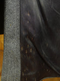 25/1139 superb vintage british grey herringbone wool chesterfield coat overcoat 40-42