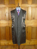 25/1141 near immaculate vintage british grey herringbone chesterfield coat overcoat 38 regular