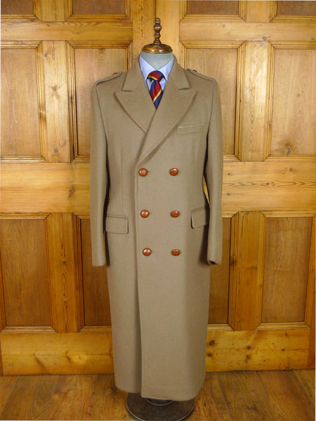 25/1142 new old stock mint w/tags daks full-length british warm sandhurst officers overcoat coat 40 long