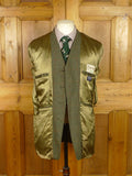 25/1147 wonderful vintage bepsoke tailored john g hardy green wp check tweed half-norfolk jacket w/ ghillie collar 38 regular
