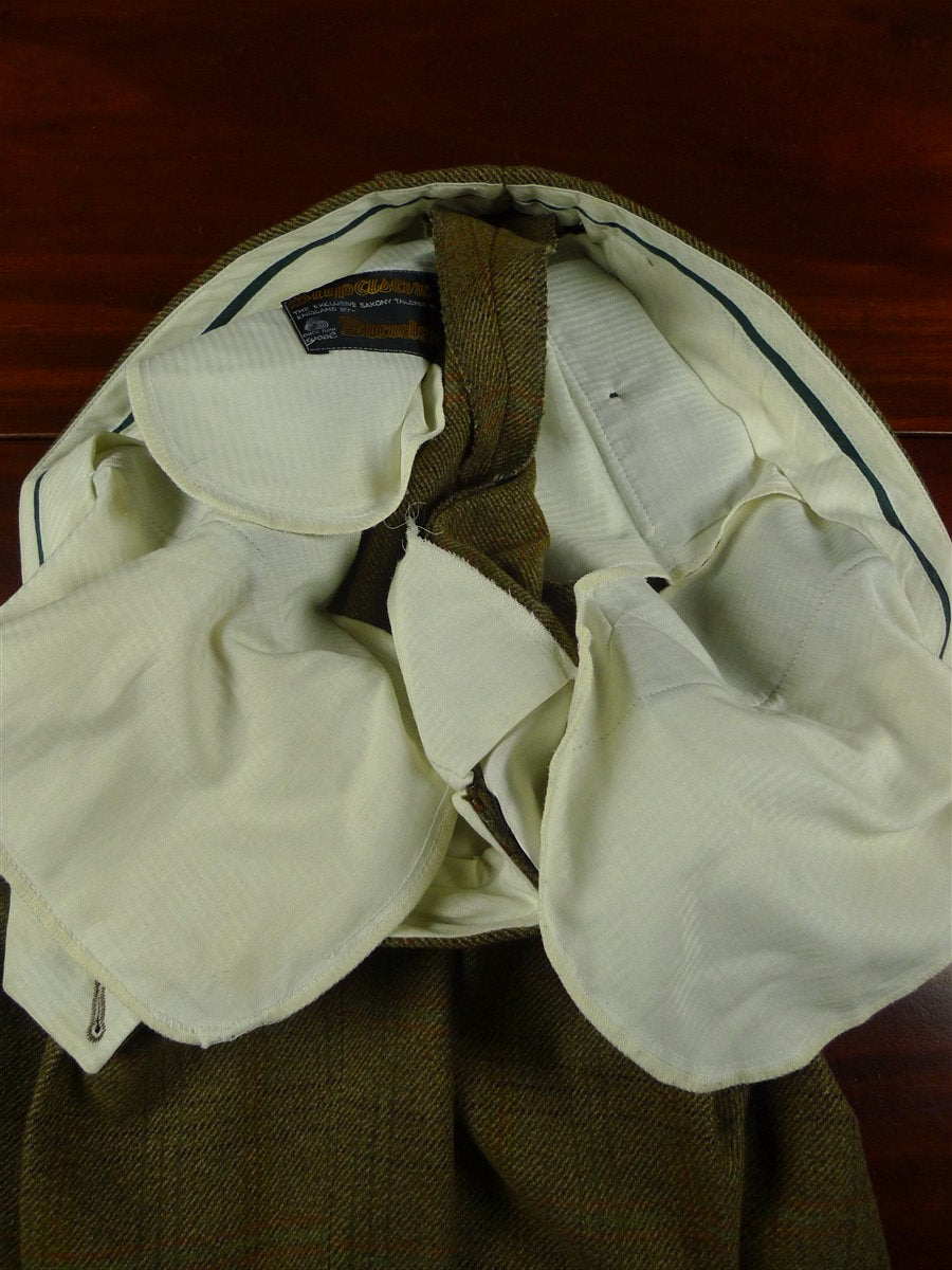 25/1121 immaculate vintage bladen supasax wp check tweed country trouser 34