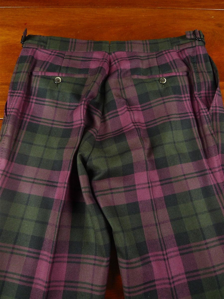 25/1123 brand new hackett tartan wool evening dress trouser 34