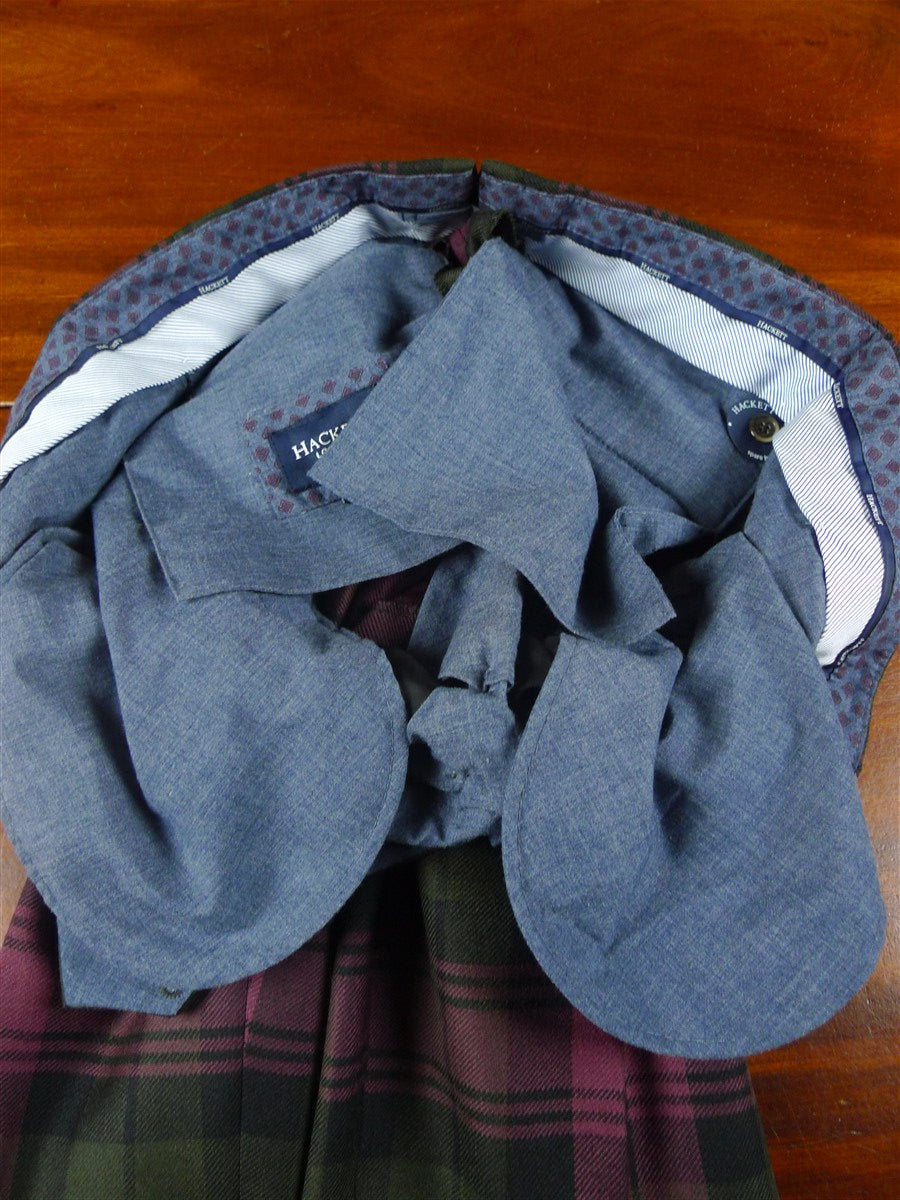 25/1123 brand new hackett tartan wool evening dress trouser 34